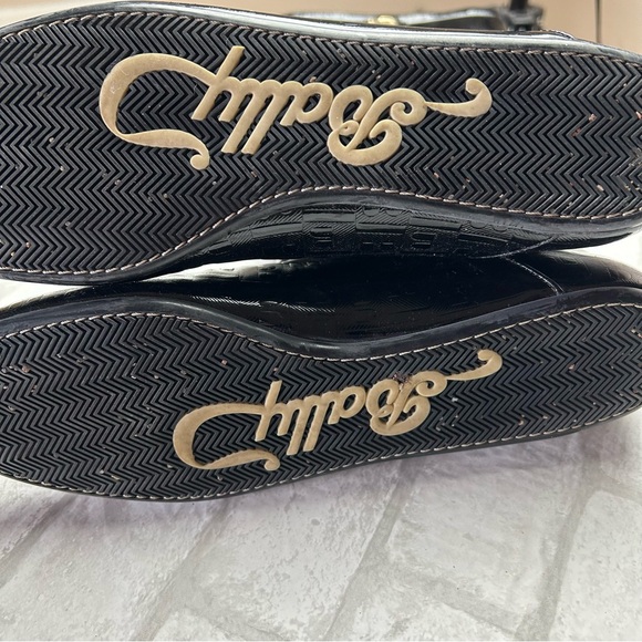 Bally Vintage Patent Leather Logo Embossed Fashion Knee High Boots - Picture 7 of 9